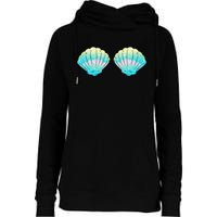 Mermaid Sea Shell Bra Birthday Costume  Womens Funnel Neck Pullover Hood