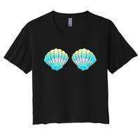 Mermaid Sea Shell Bra Birthday Costume  Women's Crop Top Tee