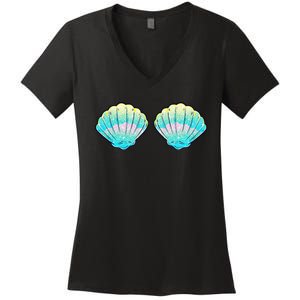 Mermaid Sea Shell Bra Birthday Costume  Women's V-Neck T-Shirt