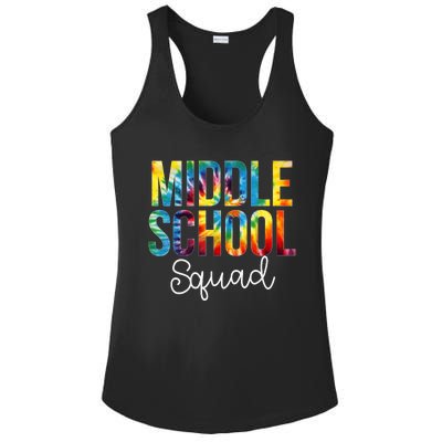 Middle School Squad Tie Dye Appreciation Day Back To School Ladies PosiCharge Competitor Racerback Tank