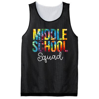 Middle School Squad Tie Dye Appreciation Day Back To School Mesh Reversible Basketball Jersey Tank