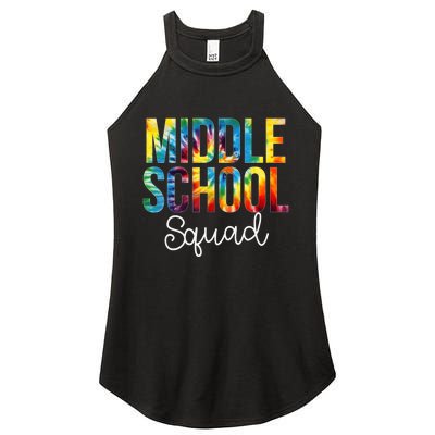 Middle School Squad Tie Dye Appreciation Day Back To School Women's Perfect Tri Rocker Tank