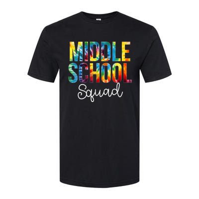 Middle School Squad Tie Dye Appreciation Day Back To School Softstyle CVC T-Shirt