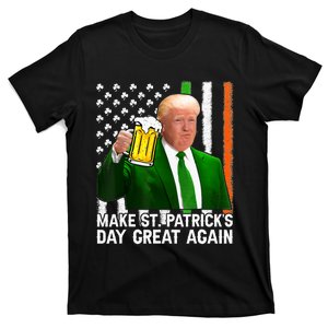 Make Saint St PatrickS Day Great Again Funny Trump T-Shirt