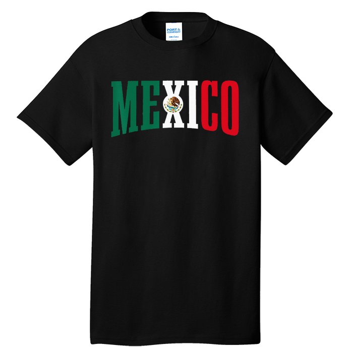 Mexico Sports Style Retro Mexican Flag Pride Tall T-Shirt