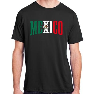 Mexico Sports Style Retro Mexican Flag Pride Adult ChromaSoft Performance T-Shirt