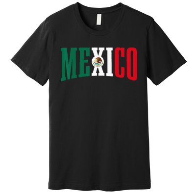 Mexico Sports Style Retro Mexican Flag Pride Premium T-Shirt