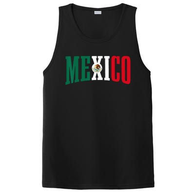 Mexico Sports Style Retro Mexican Flag Pride PosiCharge Competitor Tank