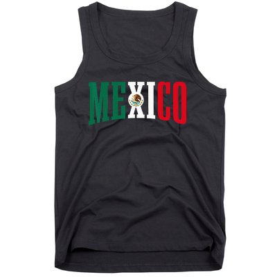 Mexico Sports Style Retro Mexican Flag Pride Tank Top