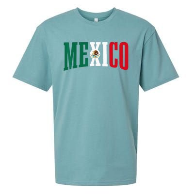 Mexico Sports Style Retro Mexican Flag Pride Sueded Cloud Jersey T-Shirt