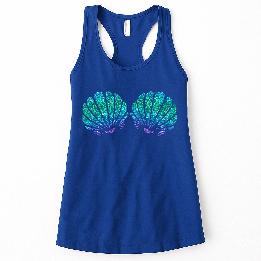 Mermaid Sea Shell Bra Costume Womens Tank Top