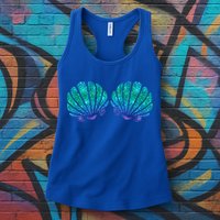 Mermaid Sea Shell Bra Costume Womens Tank Top