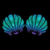 Mermaid Sea Shell Bra Costume Cooling Performance Crew T-Shirt