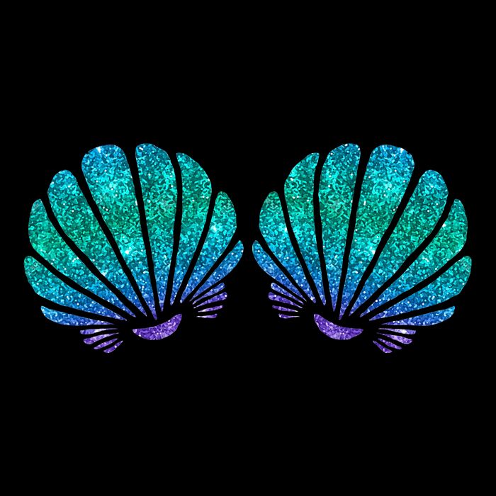 Mermaid Sea Shell Bra Costume Cooling Performance Crew T-Shirt