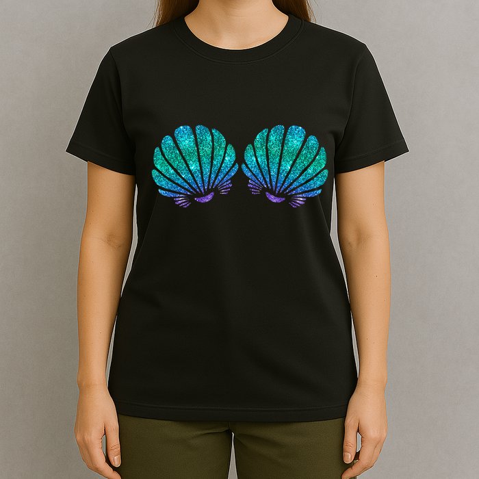 Mermaid Sea Shell Bra Costume T-Shirt