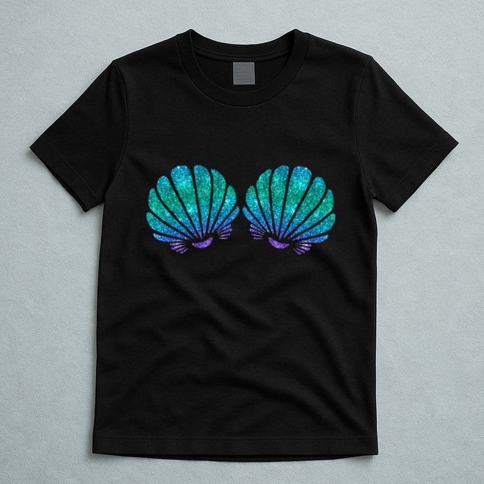 Mermaid Sea Shell Bra Costume T-Shirt