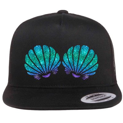 Mermaid Sea Shell Bra Costume Flatbill Hat