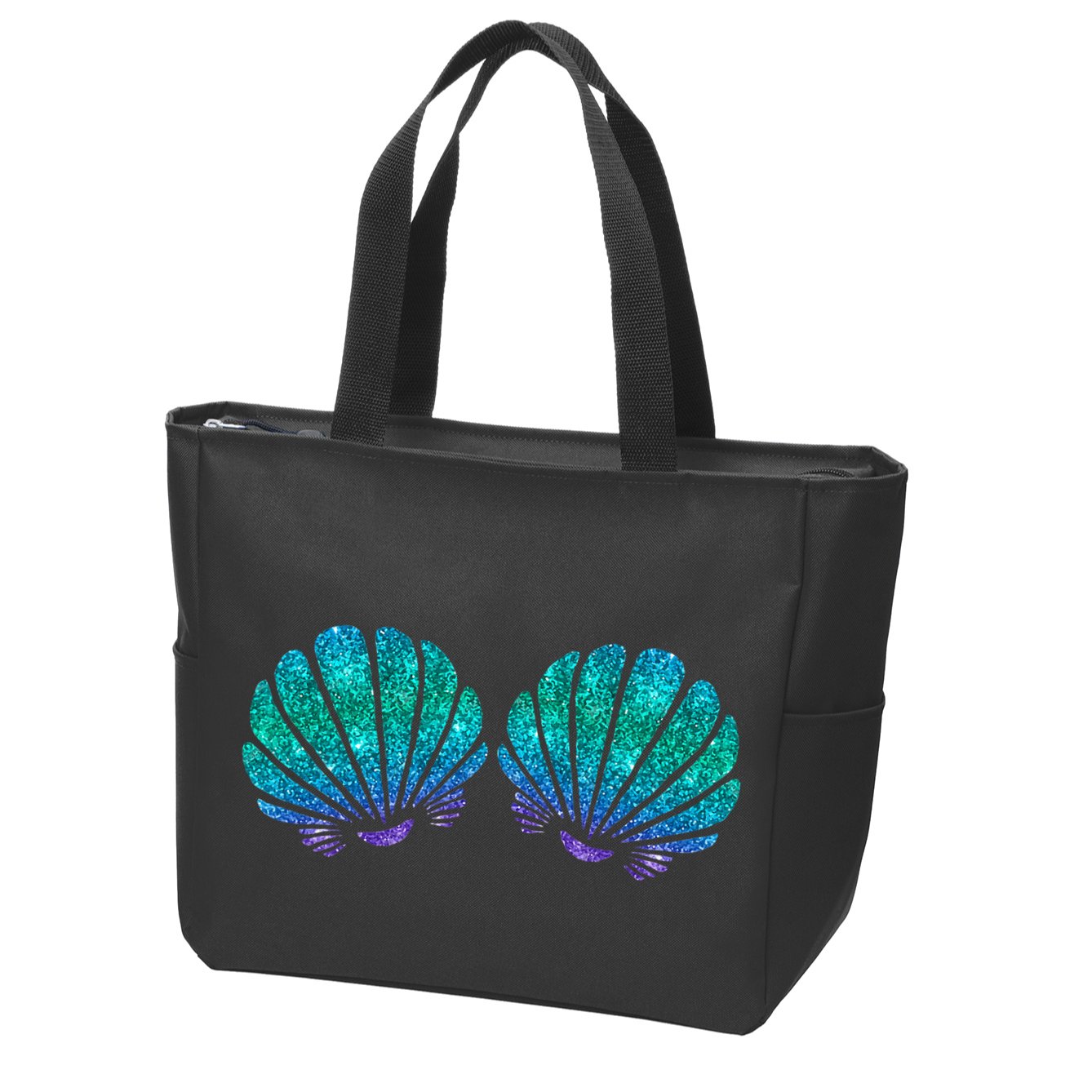 Mermaid Sea Shell Bra Costume Zip Tote Bag