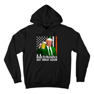 Make Saint St Patricks Day Great Again Funny Trump Hoodie