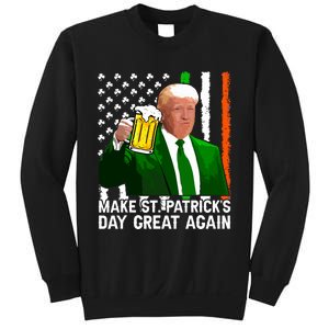 Make Saint St Patricks Day Great Again Funny Trump Sweatshirt