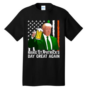 Make Saint St Patricks Day Great Again Funny Trump Tall T-Shirt