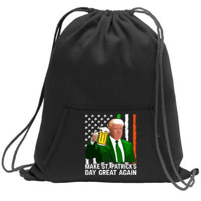 Make Saint St Patricks Day Great Again Funny Trump Sweatshirt Cinch Pack Bag