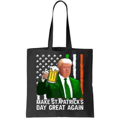 Make Saint St Patricks Day Great Again Funny Trump Tote Bag