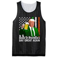 Make Saint St Patricks Day Great Again Funny Trump Mesh Reversible Basketball Jersey Tank