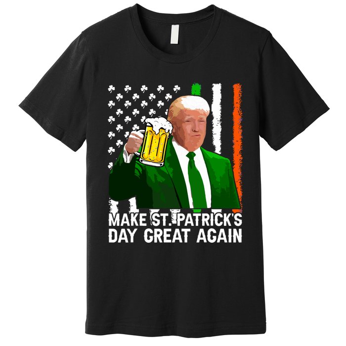 Make Saint St Patricks Day Great Again Funny Trump Premium T-Shirt