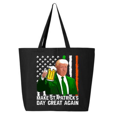 Make Saint St Patricks Day Great Again Funny Trump 25L Jumbo Tote