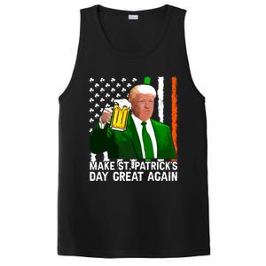 Make Saint St Patricks Day Great Again Funny Trump PosiCharge Competitor Tank