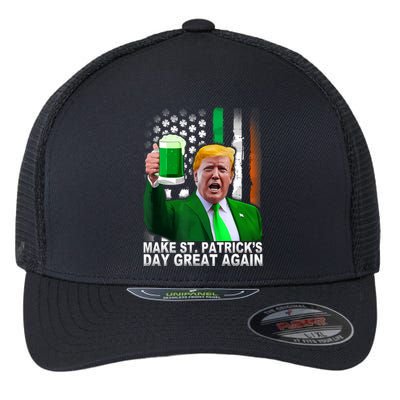 Make Saint St PatrickS Day Great Again Funny Trump Flexfit Unipanel Trucker Cap