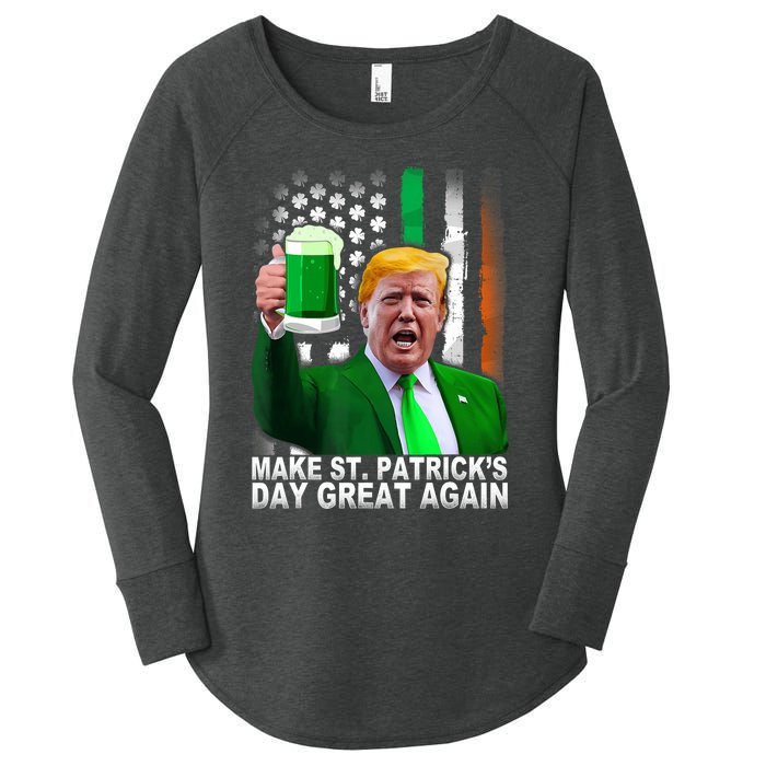 Make Saint St PatrickS Day Great Again Funny Trump Women's Perfect Tri Tunic Long Sleeve Shirt