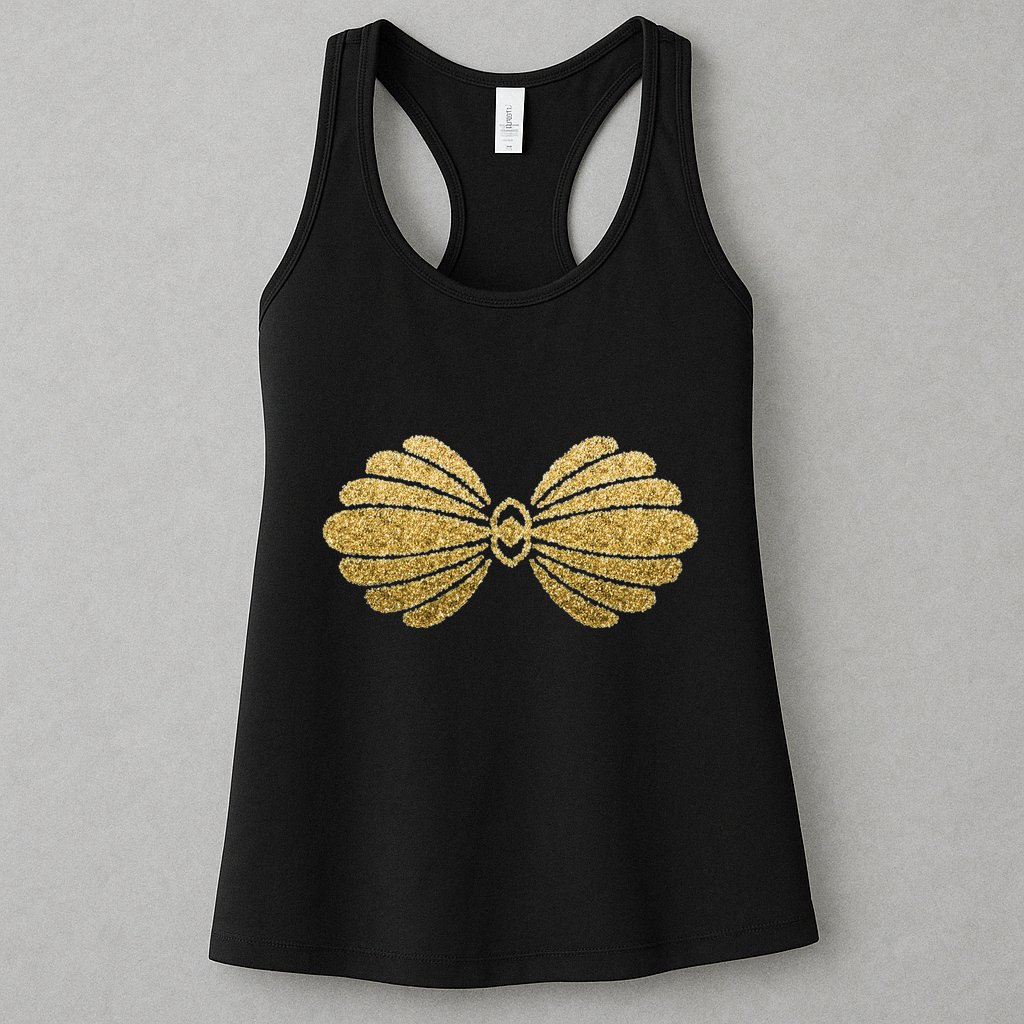 Mermaid Sea Shell Costume Shell Bra Bikini Boobs Bra Womens Tank Top