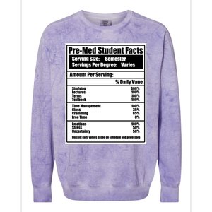 Med School Student Facts Medical Doctor Graduation Graphic Gift Colorblast Crewneck Sweatshirt