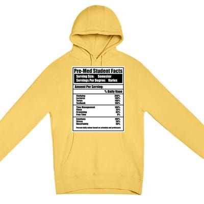 Med School Student Facts Medical Doctor Graduation Graphic Gift Premium Pullover Hoodie