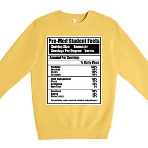 Med School Student Facts Medical Doctor Graduation Graphic Gift Premium Crewneck Sweatshirt