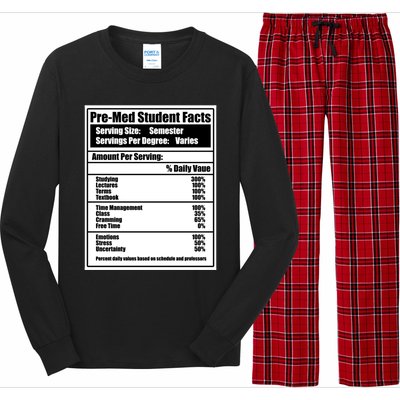 Med School Student Facts Medical Doctor Graduation Graphic Gift Long Sleeve Pajama Set