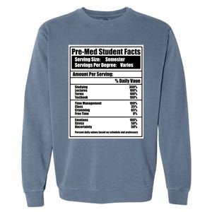 Med School Student Facts Medical Doctor Graduation Graphic Gift Garment-Dyed Sweatshirt