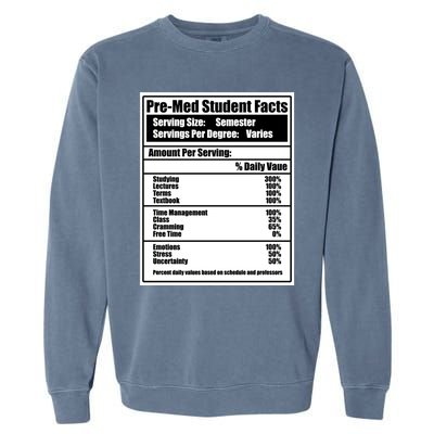 Med School Student Facts Medical Doctor Graduation Graphic Gift Garment-Dyed Sweatshirt