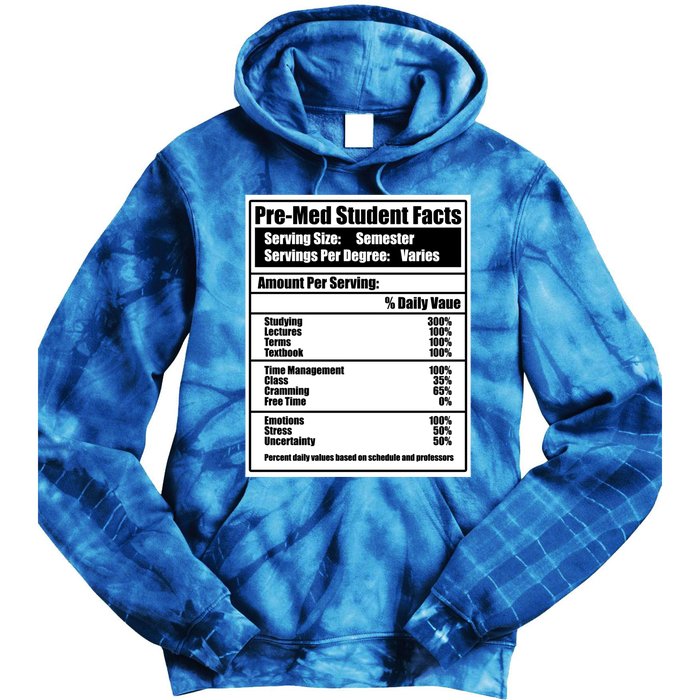 Med School Student Facts Medical Doctor Graduation Graphic Gift Tie Dye Hoodie