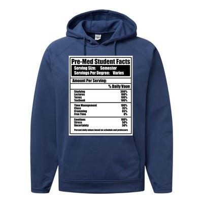 Med School Student Facts Medical Doctor Graduation Graphic Gift Performance Fleece Hoodie