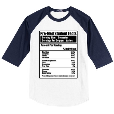 Med School Student Facts Medical Doctor Graduation Graphic Gift Baseball Sleeve Shirt