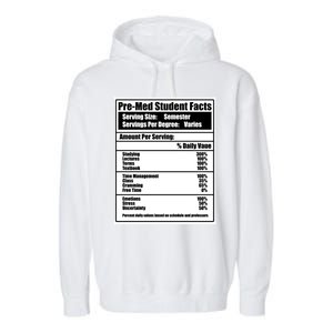 Med School Student Facts Medical Doctor Graduation Graphic Gift Garment-Dyed Fleece Hoodie