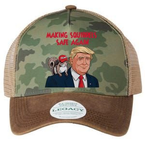 Make Squirrels Safe Again Squirrels For Trump 2024 Maga Legacy Tie Dye Trucker Hat