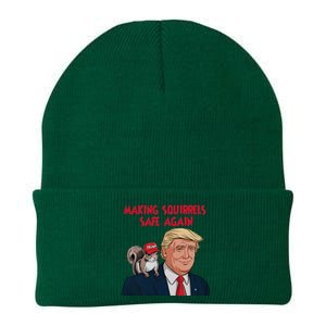 Make Squirrels Safe Again Squirrels For Trump 2024 Maga Knit Cap Winter Beanie