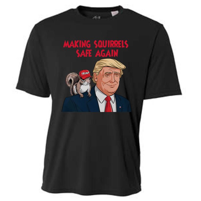 Make Squirrels Safe Again Squirrels For Trump 2024 Maga Cooling Performance Crew T-Shirt