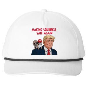 Make Squirrels Safe Again Squirrels For Trump 2024 Maga Snapback Five-Panel Rope Hat