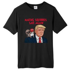 Make Squirrels Safe Again Squirrels For Trump 2024 Maga Tall Fusion ChromaSoft Performance T-Shirt