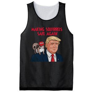 Make Squirrels Safe Again Squirrels For Trump 2024 Maga Mesh Reversible Basketball Jersey Tank